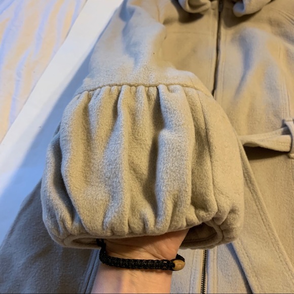 Small Zara Woman cream wool blend tie waist peacoat - Picture 9 of 14